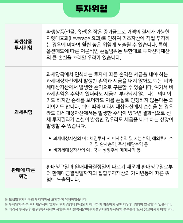 KB 중소형주 포커스 펀드 개요 투자 주의 사항 2
